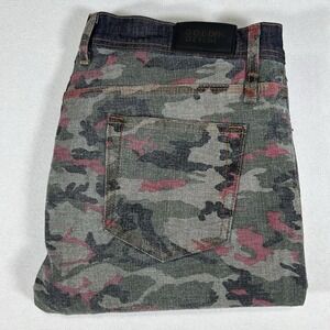 SILENCE IS GOLDEN Denim Camouflage Zipper Front Jeans Men's SZ 36X30 Made in USA
